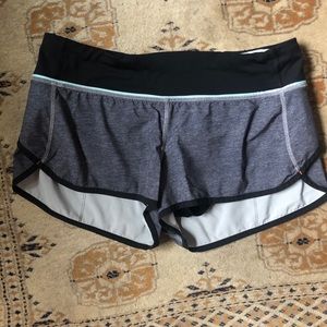 Lululemon Speed Shorts in Heather Grey
